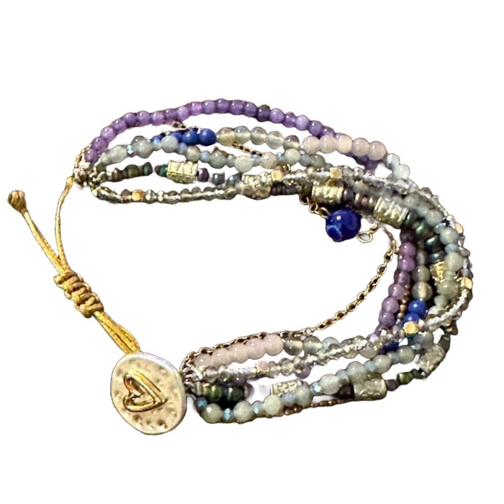 DEMDACO Beaded Your Journey One Size‎ Fits Most Charm Bracelet